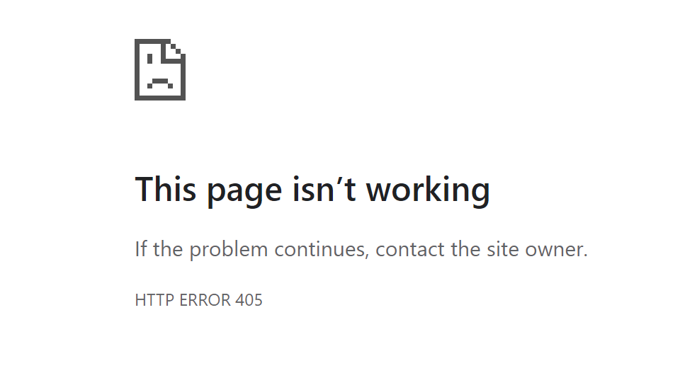 HTTP 405 error